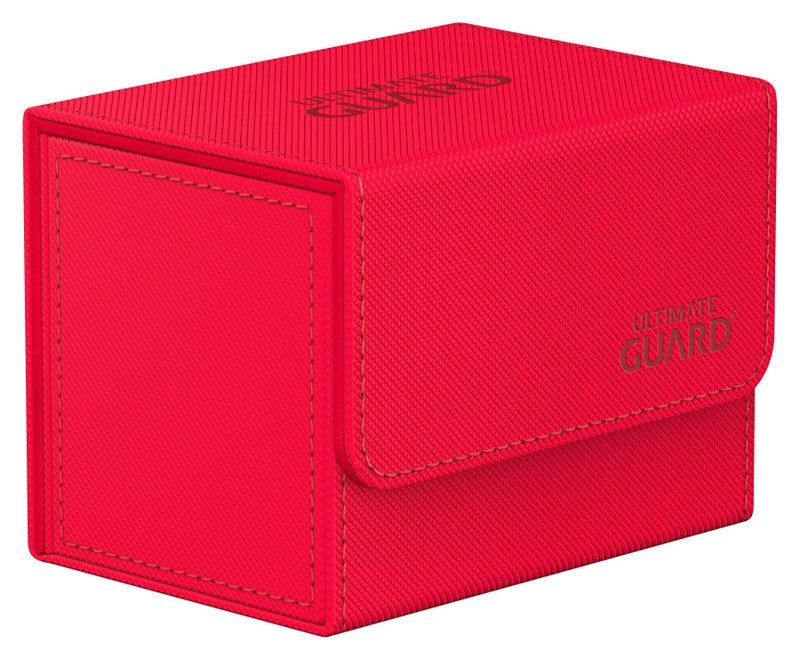 Ultimate Guard Sidewinder 80+  Deck Box for 80 Double-Sleeved TCG Cards  Red  Magnetic Closure & Microfiber Inner Lining for Secure Storage - Image 1